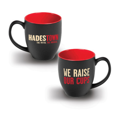 'We raise our cups' mug